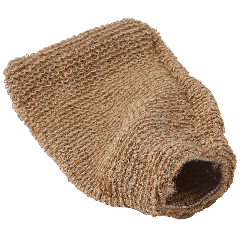 Ramie Jute Bath Towel Shower Towel Back Body Exfoliating Belt Shower Scrubber For Body Cleaning Bathroom Shower Strap