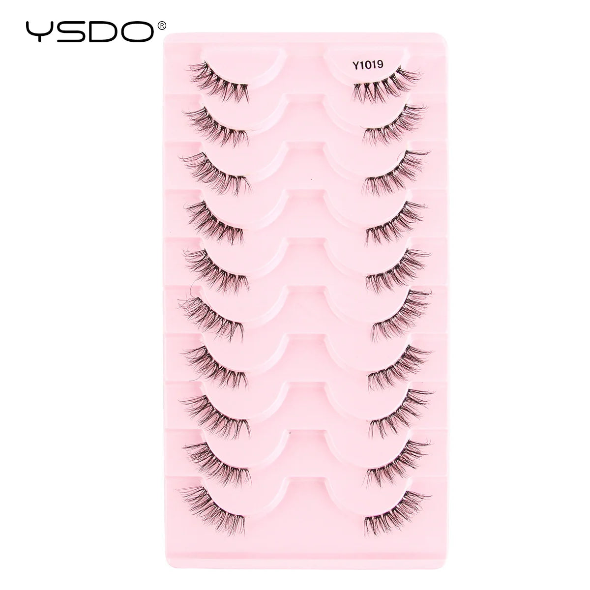 YSDO Fox Eye lashes 3/10 Pairs Lashes 3D Mink Natural Lashes Soft Cat Eye Lashes Extension Fluffy Lashes Makeup Half Eyelashes