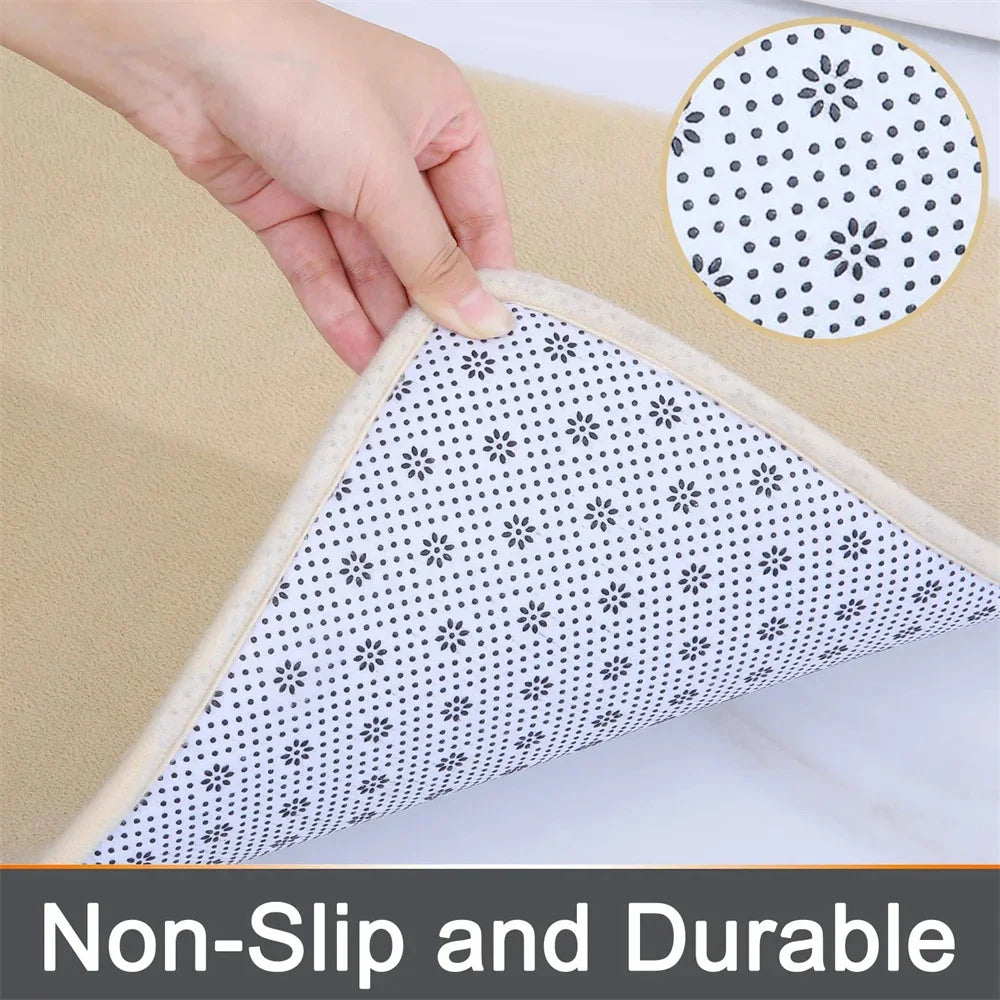 Homaxy Super Absorbent Bath Mat Memory Foam Carpet Non-Slip Toilet Bathroom Rug Soft Living Room Bedroom Shower Decor Foot Rug
