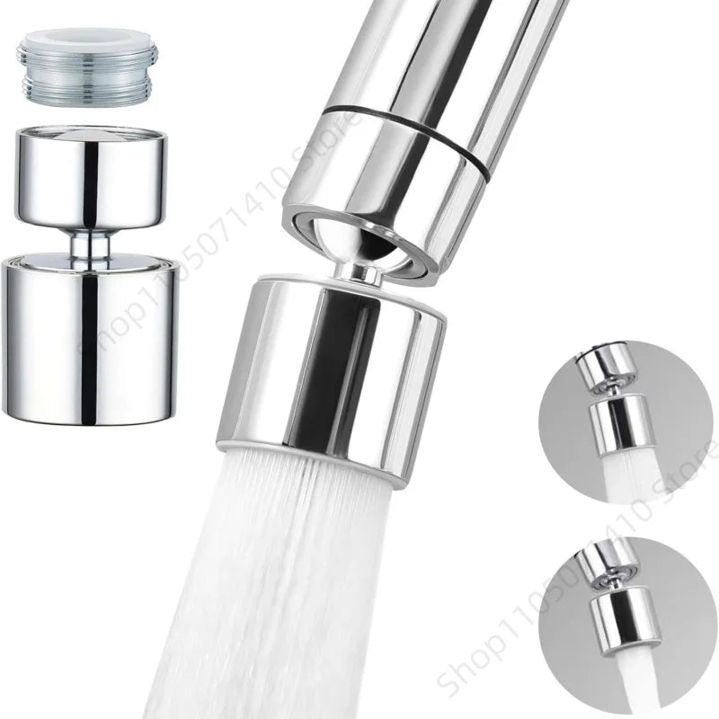 New Dual Function Anti-splash Bubbler Kitchen Faucet Aerator 360° Swivel Tap Water Diffuser Bathroom Water Filter Nozzle Mixer