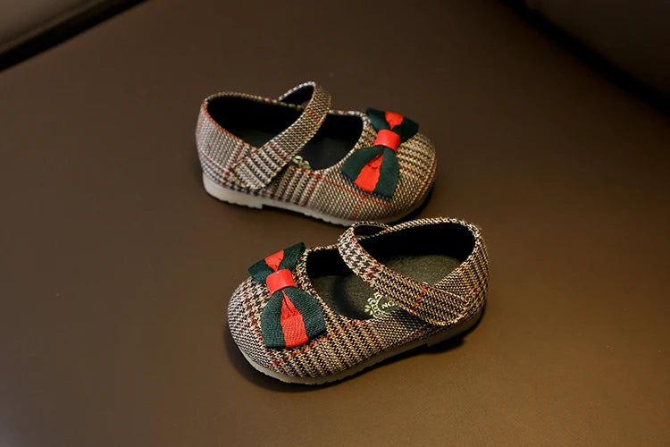 NEW Classic Winter Princess Shoes Baby Soft-solar Toddler Shoes Girl Children Plate Cloth Single Shoes 0-3 Years Old Bow Sandals