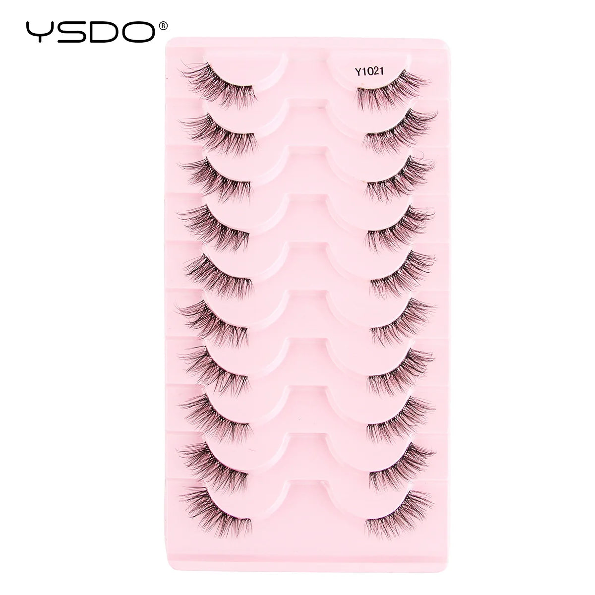 YSDO Fox Eye lashes 3/10 Pairs Lashes 3D Mink Natural Lashes Soft Cat Eye Lashes Extension Fluffy Lashes Makeup Half Eyelashes