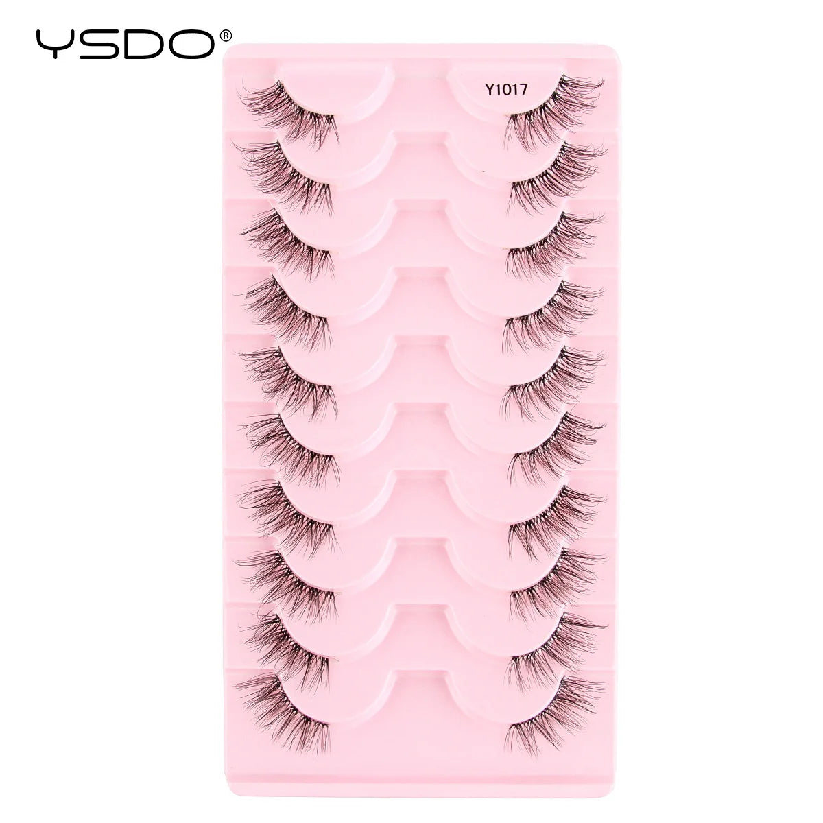 YSDO Fox Eye lashes 3/10 Pairs Lashes 3D Mink Natural Lashes Soft Cat Eye Lashes Extension Fluffy Lashes Makeup Half Eyelashes