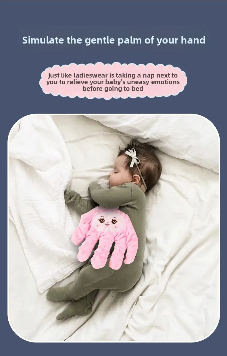 0-3Y Electric Baby Soothing Palm Hand Automatic Patting Sleep Companion Beater Sleeping Aid Pillow soother Toys for Calming Baby
