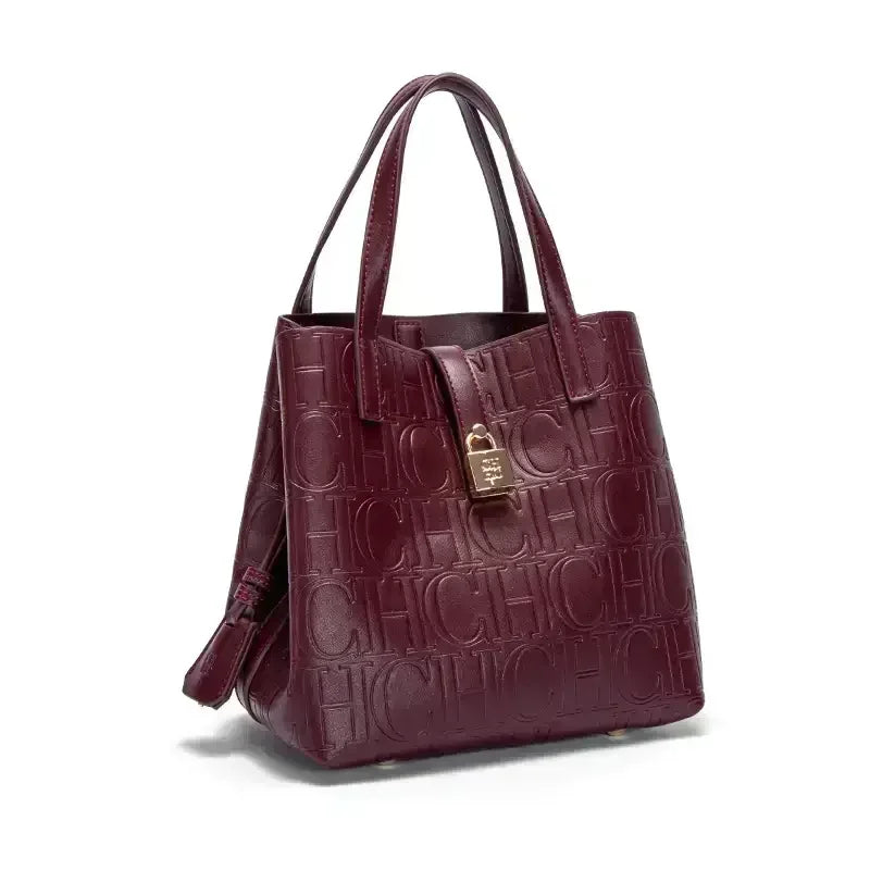 Embossed Ladies Crossbody Bag Letter Printing Design Ladies Handbag Large Capacity Tote Bag Elegant Temperament Ladies Should