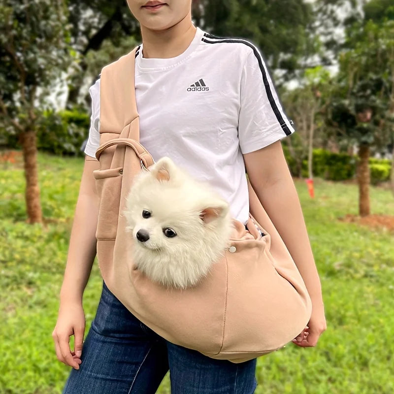 Outdoor Pet Carrier Bag - Adjustable Crossbody Shoulder Strap,Casual Pet Outing | Stylish Pet Bag | Comfortable Pet Transport