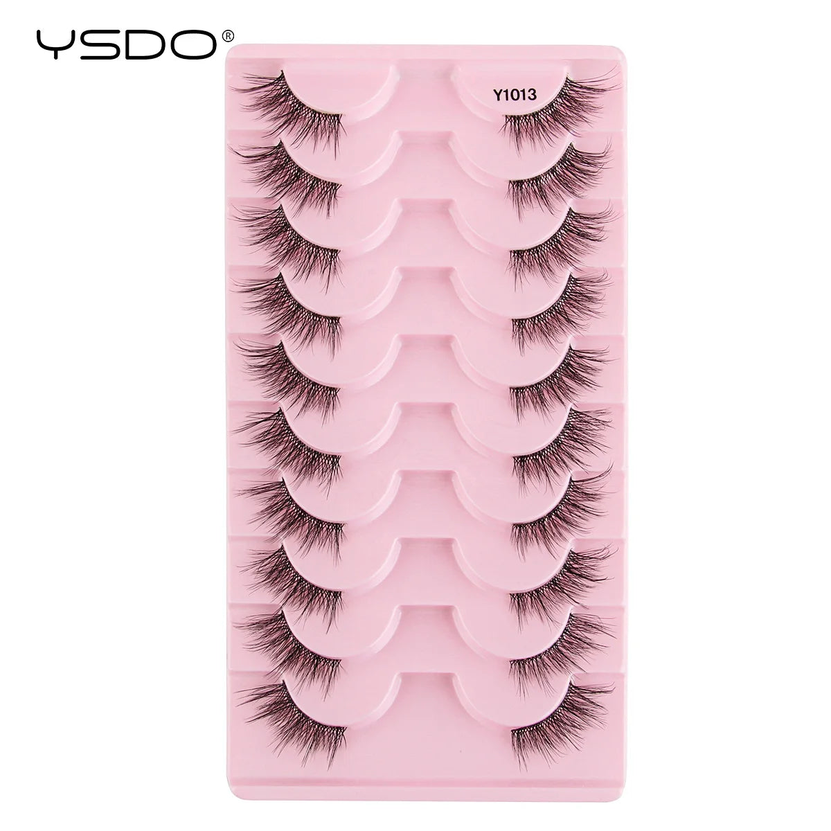 YSDO Fox Eye lashes 3/10 Pairs Lashes 3D Mink Natural Lashes Soft Cat Eye Lashes Extension Fluffy Lashes Makeup Half Eyelashes