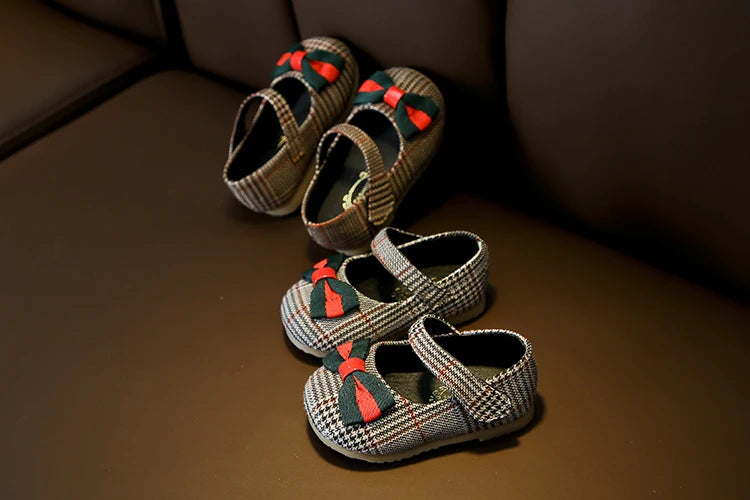 NEW Classic Winter Princess Shoes Baby Soft-solar Toddler Shoes Girl Children Plate Cloth Single Shoes 0-3 Years Old Bow Sandals