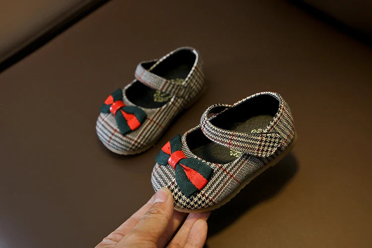 NEW Classic Winter Princess Shoes Baby Soft-solar Toddler Shoes Girl Children Plate Cloth Single Shoes 0-3 Years Old Bow Sandals