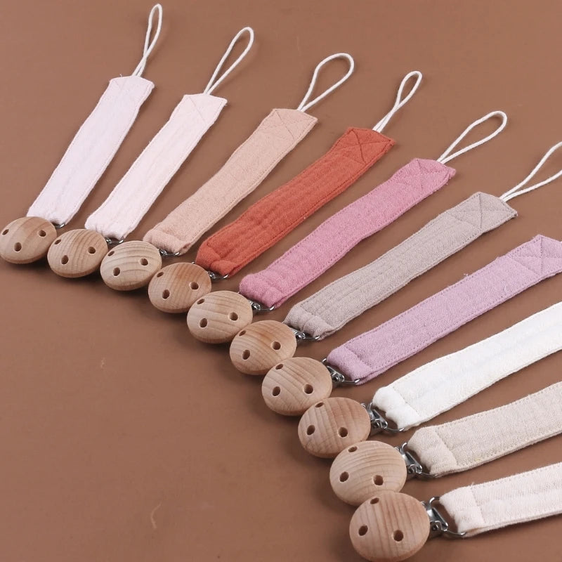 N80C Cotton Cloth Pacifier Clip Baby Teether Toy Hanging Rope Chain Soother Newborn Essential Nursing Product