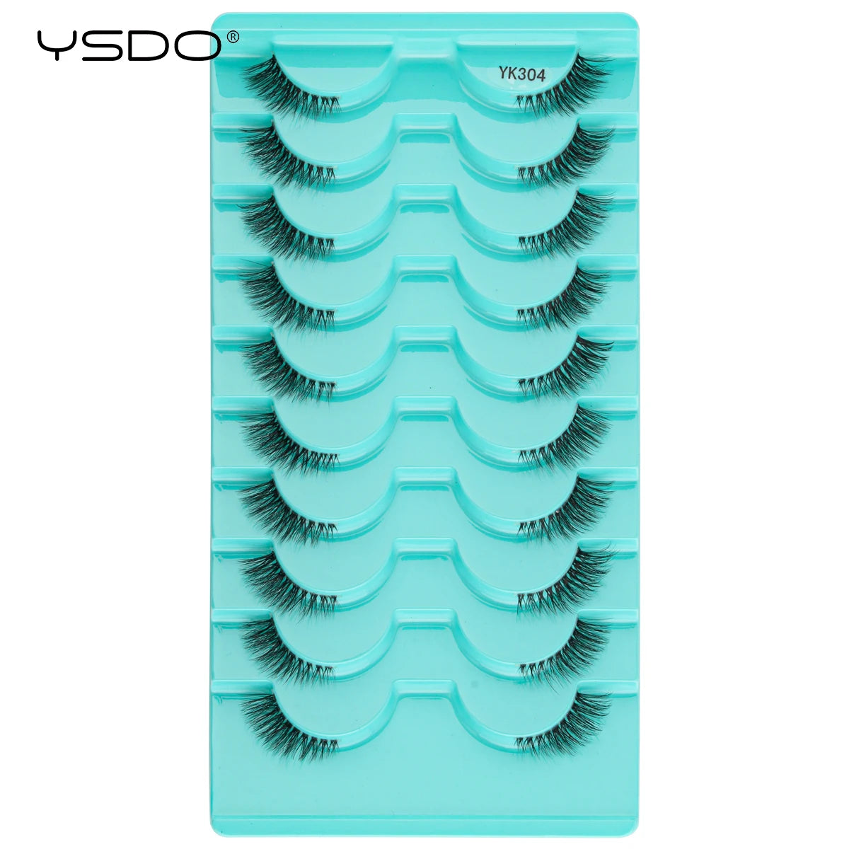 YSDO Fox Eye lashes 3/10 Pairs Lashes 3D Mink Natural Lashes Soft Cat Eye Lashes Extension Fluffy Lashes Makeup Half Eyelashes