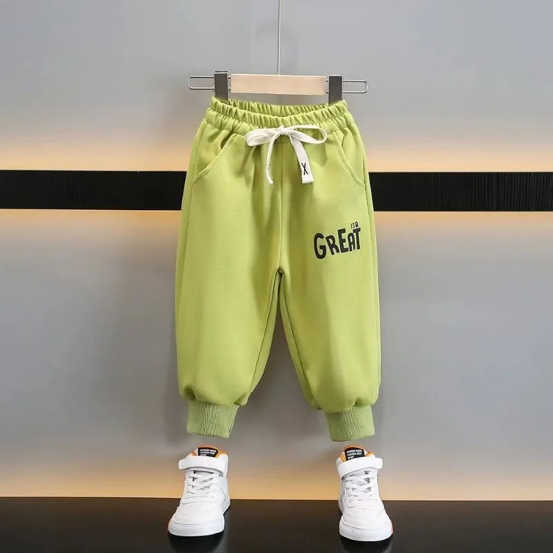 Fleece-Lined Sweatshirt Set Autumn Winter Wear Boy Children's Clothing Clothes Top Bottom Child Boys Outfit Kids Boy's Boy´s