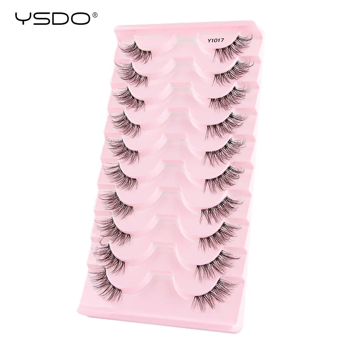 YSDO Fox Eye lashes 3/10 Pairs Lashes 3D Mink Natural Lashes Soft Cat Eye Lashes Extension Fluffy Lashes Makeup Half Eyelashes