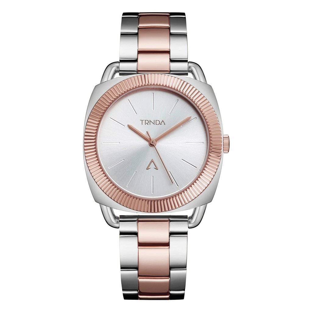 Trnda Women's Stainless Steel Watch, Silver-Rose Gold | Tr35s-0