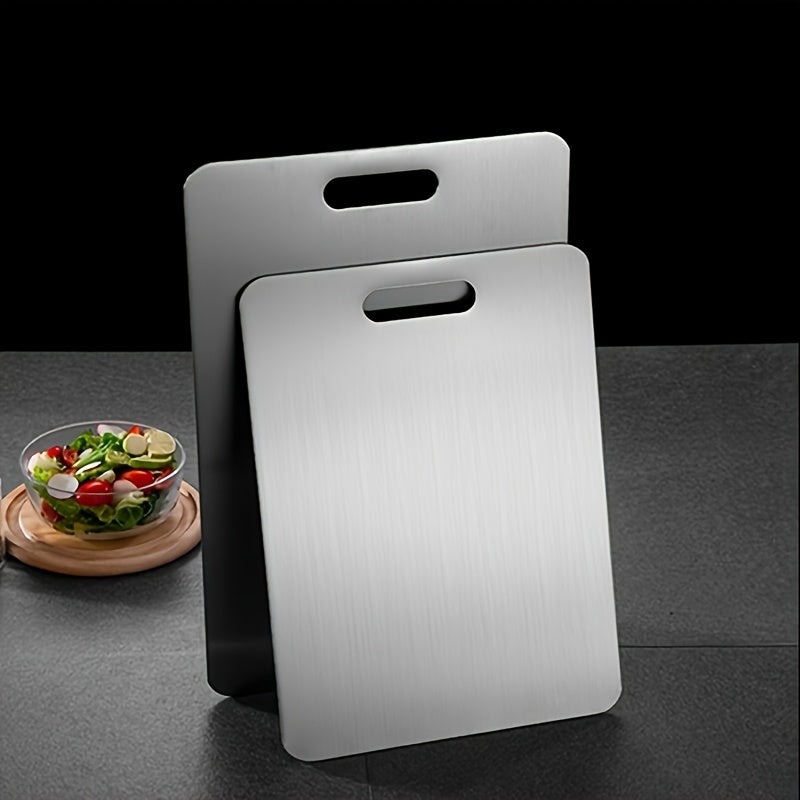 1pc High-Quality Stainless Steel Kitchen Cutting Board - Double-Sided, Non-Slip, Easy to Clean, Ideal for Vegetables, Fruits, and Meats, Kitchen Essentials|Modern Kitchen Accessory|Durable Cutting Surface, Cutting Boards for