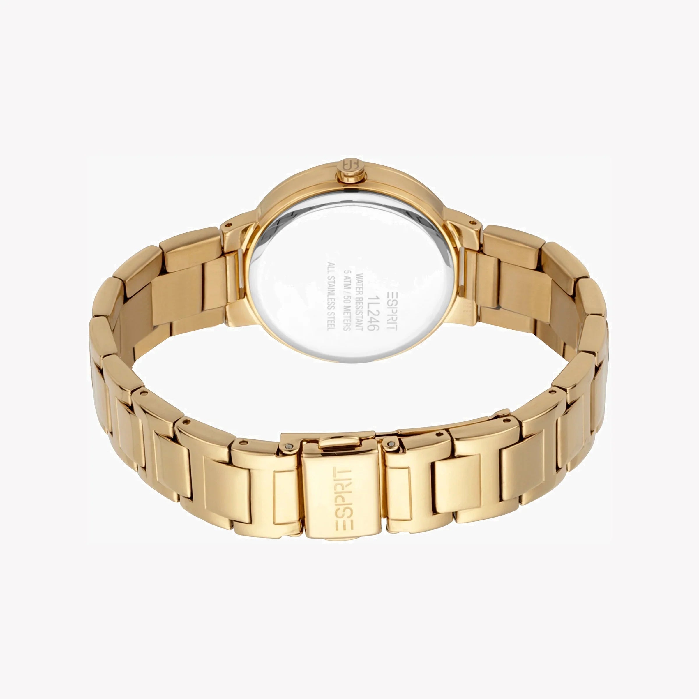 Esprit Women's Gold Stainless Steel Watch, Silver Dial | Es1l147m0075-2