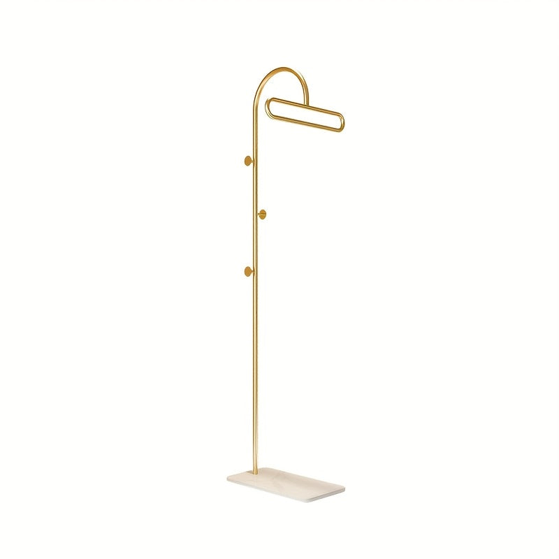 Modern Iron Floor Standing Coat Rack with Multiple Hooks – Sleek Minimalist Design for Bedroom, Living Room, or Home Storage – Holds Up to 30 lbs – Perfect for Clothes, Towels, and Accessories, Clothes Hanging Rack
