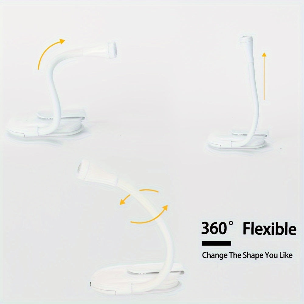 Mini Portable Clip-On Book Light | Adjustable Brightness | Three Colors | C-Type USB Rechargeable | 360-Degree Foldable LED Soft Light | Suitable for Bedrooms, Bedside, Study | Creative Gift Table Lamp, Small Night Light